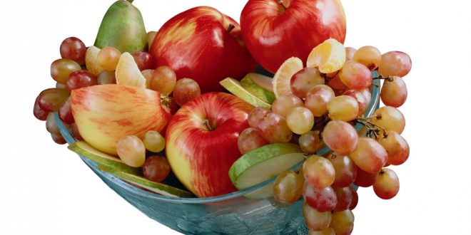 Разноцветните плодове така се подреждат, че да се получи приятна хармония на цветовете